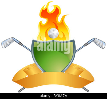 Ein Bild von einem Golf-Symbol. Stockfoto