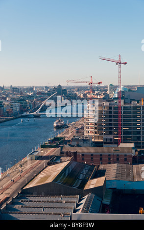 Dublin Stadt von oben Stockfoto