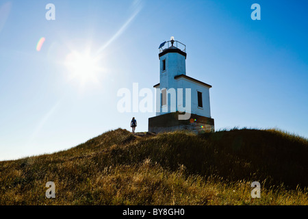 Vieh Point Lighthouse, San Juan Island, WA, USA. Stockfoto