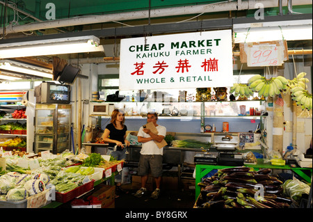 Billig Markt Chinatown Bereich Honolulu Hawaii Oahu Pazifischen Ozean Stockfoto