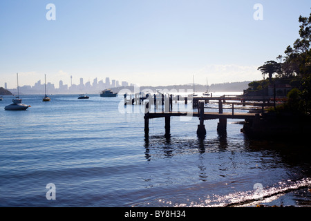 Pier in Watsons Bay im Hafen von Sydney Stockfoto