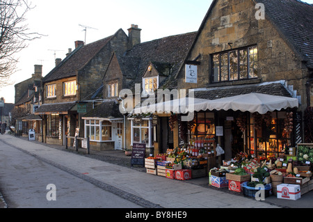 High Street, Broadway, Worcestershire, England, Vereinigtes Königreich Stockfoto