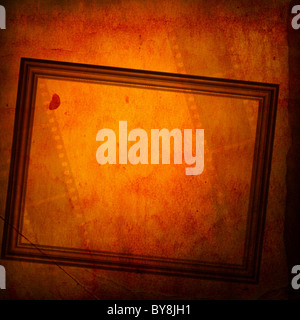 Grunge Rahmen aus Foto-Film-Streifen und Papier Textur Stockfoto