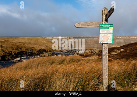 Pennine Way bei Kuh grün Stockfoto