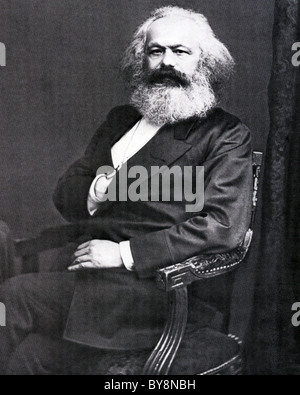 KARL MARX (1818-1883) deutscher Politikwissenschaftler und Ökonom im Jahre 1875 Stockfoto