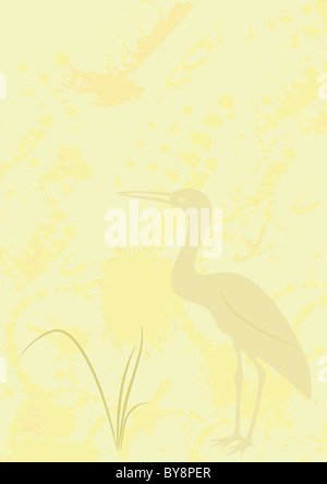 Zusammenfassung Hintergrund mit Heron - chinesische Motive Stockfoto