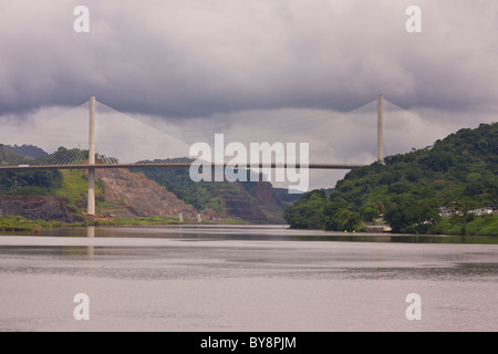 PANAMA - die neue Millennium Panama Canal Bridge. Stockfoto