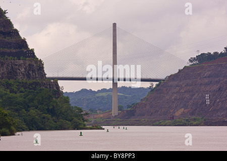 PANAMA - die neue Millennium Panama Canal Bridge. Stockfoto