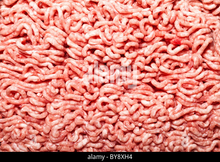 Textur von Rindfleisch Hackfleisch hautnah Stockfoto