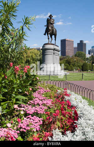 George-Washington-Statue in der Boston public Garden Stockfoto
