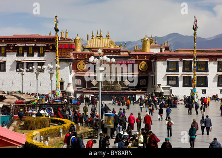 Barkhor Square und den Jokhang Tempel Lhasa Tibet. JMH4442 Stockfoto