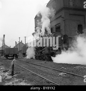 Dampflokomotiven in Oxley Sheds Wolverhampton 1967 BILD VON DAVID BAGNALL Stockfoto