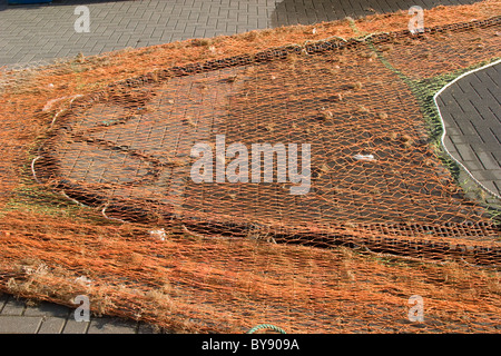 Meer Trawler Fischernetze und zugehörige Ausrüstung Stockfoto