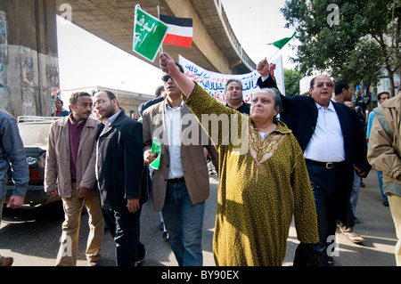 Am 25. Januar 2011 konfrontiert Ägypten den riesigen anti-Regierungs-Demos von den Aufstand in Tunesien inspiriert. Stockfoto