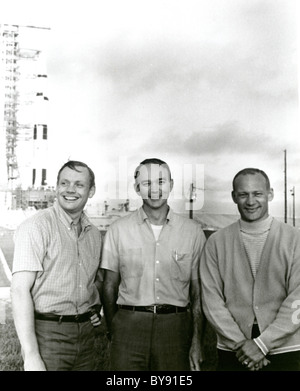 Apollo 11-Besatzung, Neil A. Armstrong, Buzz Aldrin und Michael Collins Stockfoto