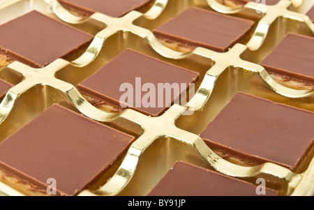 Zusammenfassung Hintergrund von Schokolade überdachten Shortbread. Stockfoto