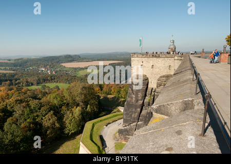 Festung Königstein, Sachsen, Deutschland, Europa Stockfoto