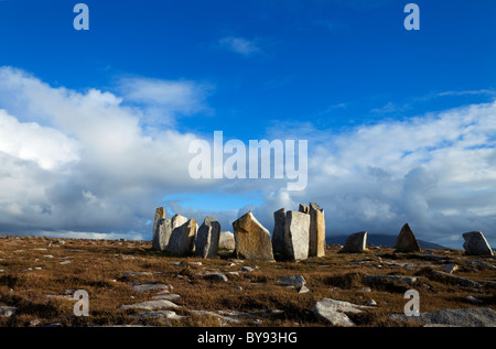 St. Dervla Twist, eine zeitgenössische Skulptur auf der Tír Sáile Skulpturenweg, Halbinsel Mullet, County Mayo, Irland Stockfoto