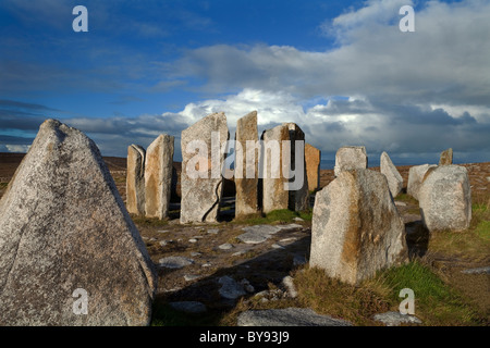 St. Dervla Twist, eine zeitgenössische Skulptur auf der Tír Sáile Skulpturenweg, Halbinsel Mullet, County Mayo, Irland Stockfoto