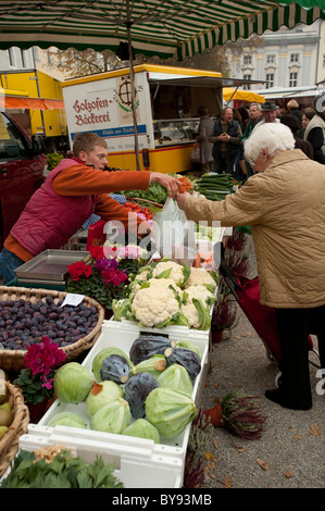 Markt in Passau, Bayern, Deutschland, Europa Stockfoto