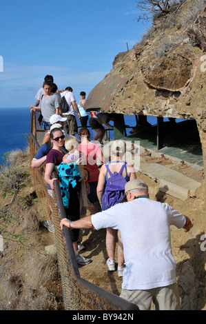 Wanderer am Diamond Head Krater State Monument Honolulu Hawaii Oahu Stockfoto