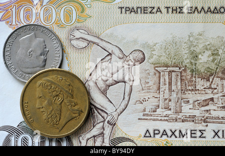 Griechische Drachme Stockfoto