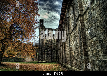 Kirkstall Abbey in Leeds Stockfoto