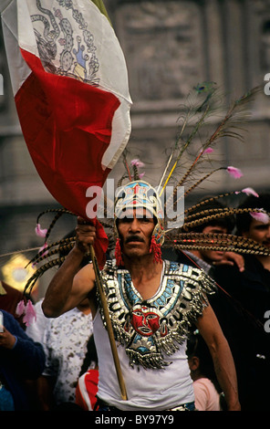 Inder feiern den Tag der Jungfrau von Guadalupe in Mexiko-Stadt, Mexiko. Stockfoto