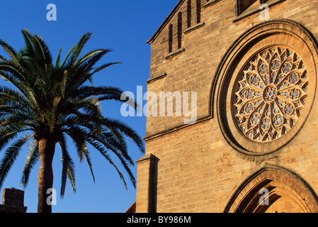 Gotische Kirche Sant Jaume in Alcudia, Mallorca, Spanien Stockfoto