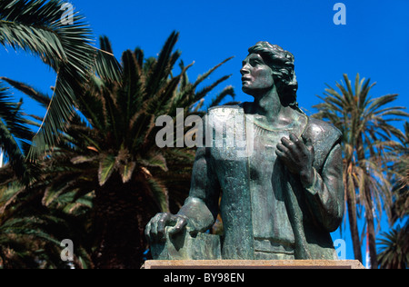 Columbus-Denkmal in Vila Baleira, Porto Santo, Portugal Stockfoto