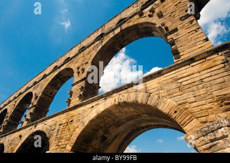 Frankreich-Provence Pont Du Gard römische Brücke Stockfoto