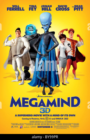 Megamind-Jahr: 2010 USA Regie: Tom McGrath Animationsfilm-Poster (USA) Stockfoto