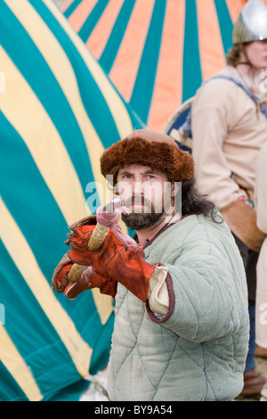 Wikinger-Krieger auf Hembsby Viking festival Stockfoto
