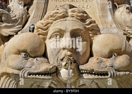 Fontana di Pantheon, Brunnen in Piazza della Rotonda, Rom, Latium, Italien, Europa Stockfoto