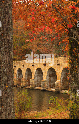 Crab Orchard Dam/Brücke, Cumberland Mountain State Park, Crossville, Tennessee, USA Stockfoto