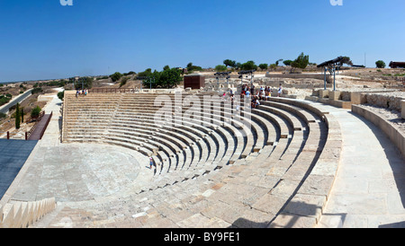 Ruinen von Kourion, Ausgrabungsstätte des antiken Kourion Graeco-römischen Amphitheater, Odeon, Heiligtum des Apollo Hylates Stockfoto