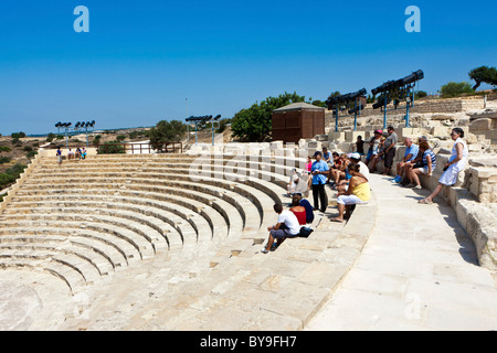 Ruinen von Kourion, Ausgrabungsstätte des antiken Kourion Graeco-römischen Amphitheater, Odeon, Heiligtum des Apollo Hylates Stockfoto