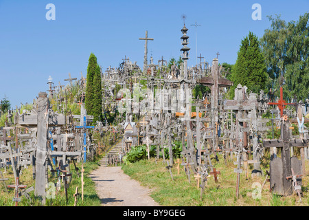 Kriziu Kalnas, den Berg der Kreuze, ein Wallfahrtsort, 12 km nördlich der Stadt Siauliai, Litauen, Nordeuropa Stockfoto