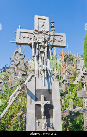 Kriziu Kalnas, den Berg der Kreuze, ein Wallfahrtsort, 12 km nördlich der Stadt Siauliai, Litauen, Nordeuropa Stockfoto