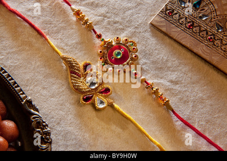 Nahaufnahme des Rakhis Stockfoto