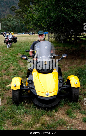 BRP kann bin Spyder Roadster dreirädriges Fahrzeug Stockfoto