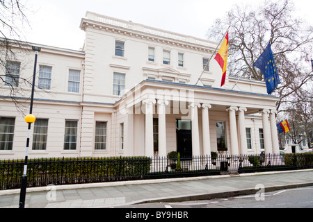 Die spanische Botschaft, Belgrave Square, London Stockfoto