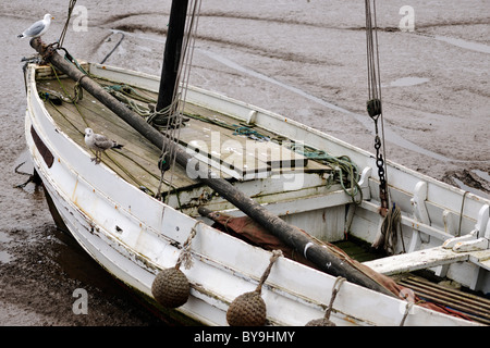 Ebbe im Hafen von Bridlington, Yorkshire, England Stockfoto