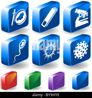 Ein Bild von mikroskopisch kleinen icons Stockfoto