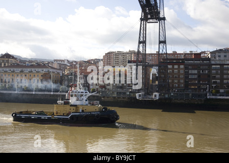 Spanien Baskenland Bilbao Vizcaya Schwebefähre Stockfoto