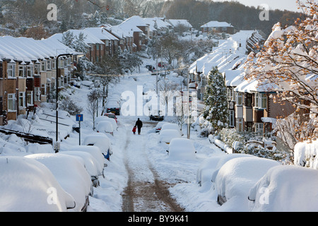 Starker Schneefall Stockfoto