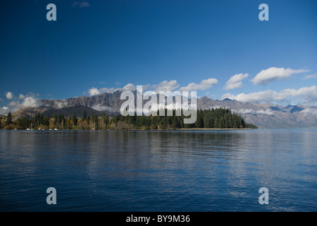 Lake Wakatipu und die Remarkables in Queenstown, Neuseeland Stockfoto