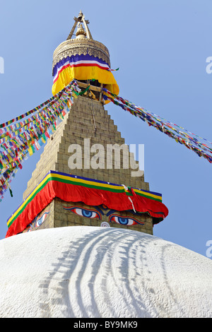 Bodhnath Stupa in Kathmandu, Nepal Stockfoto