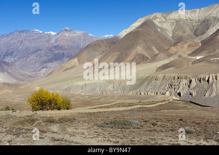 trockenen Berglandschaft im Annapurna, Nepal Stockfoto