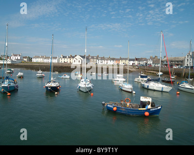 Festgemachten Boote am Hafen von Isle of Fund, Machars Wigtownshire Stockfoto